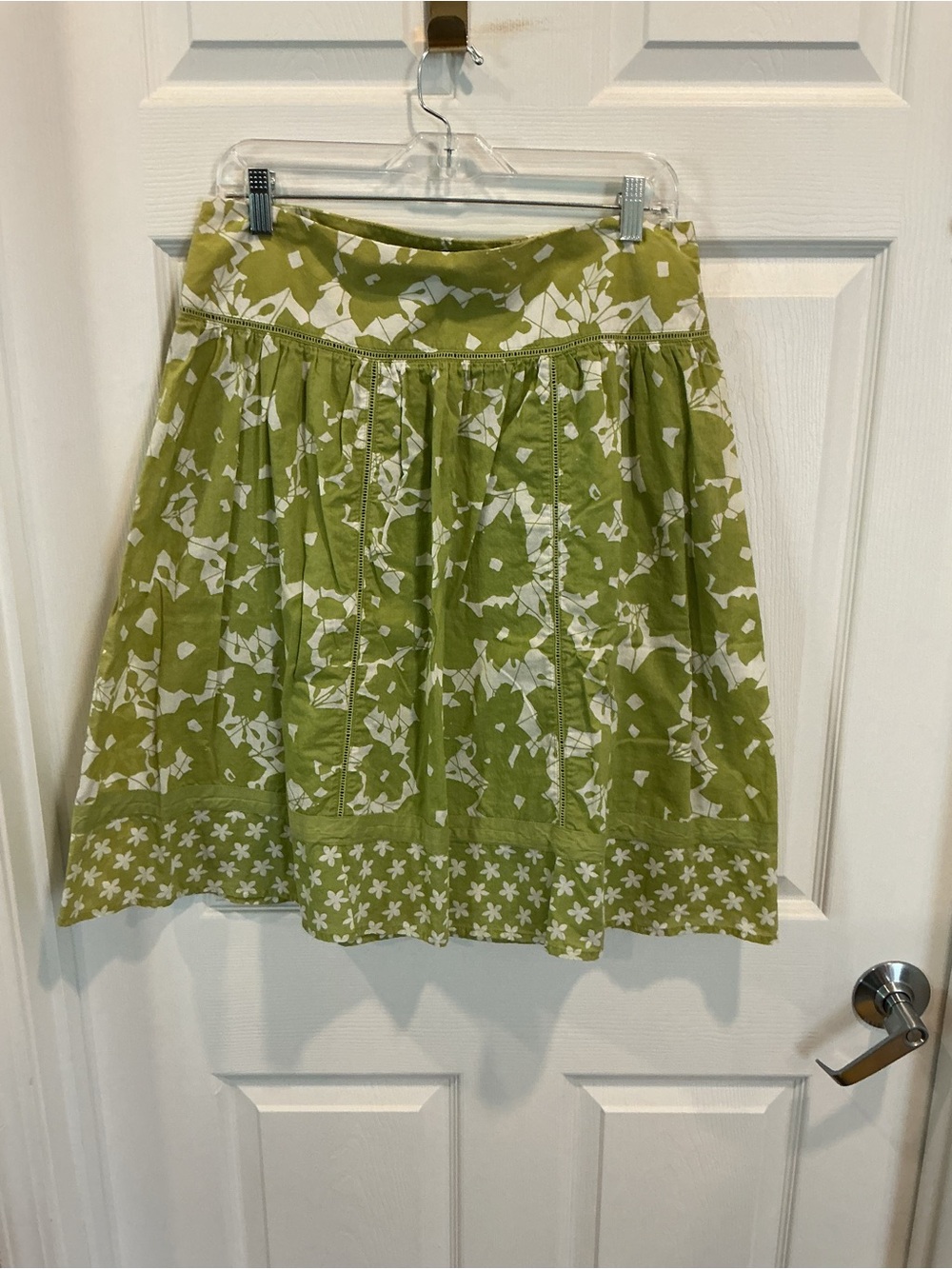 Apt. 9 Olive Green Floral A-Line Skirt